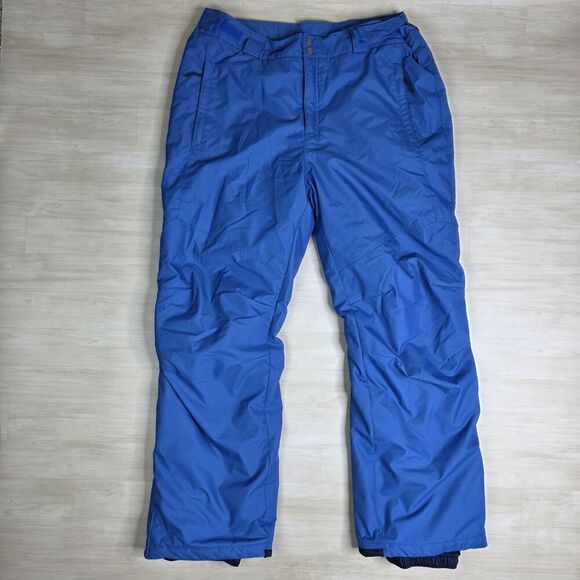 Columbia Snow Pants Blue Omni Heat Tech Insulated Thermal Ski Pants Size Large - Picture 1 of 12